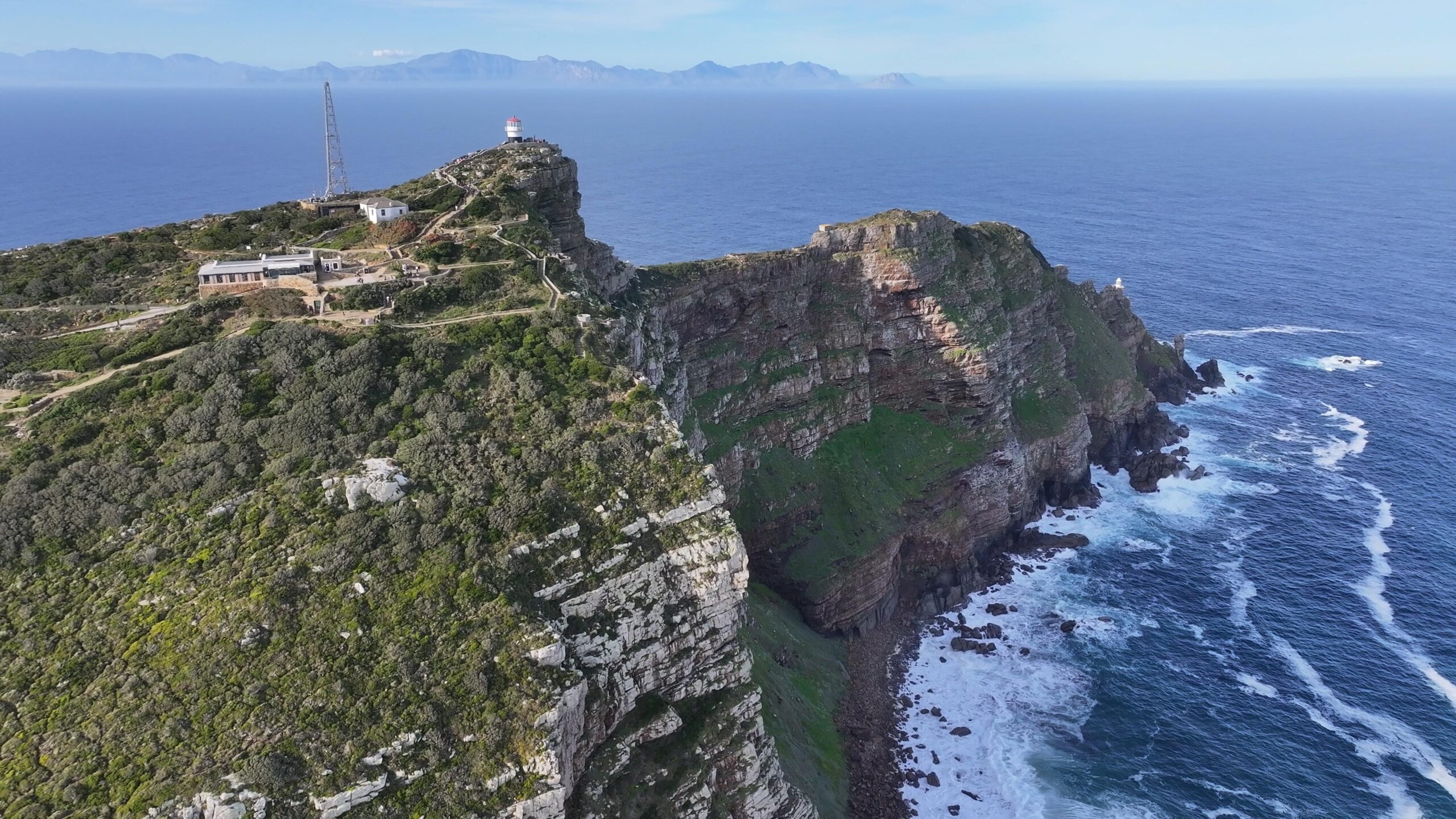 Cape Point lighthouse and rugged cliffs overlooking the ocean